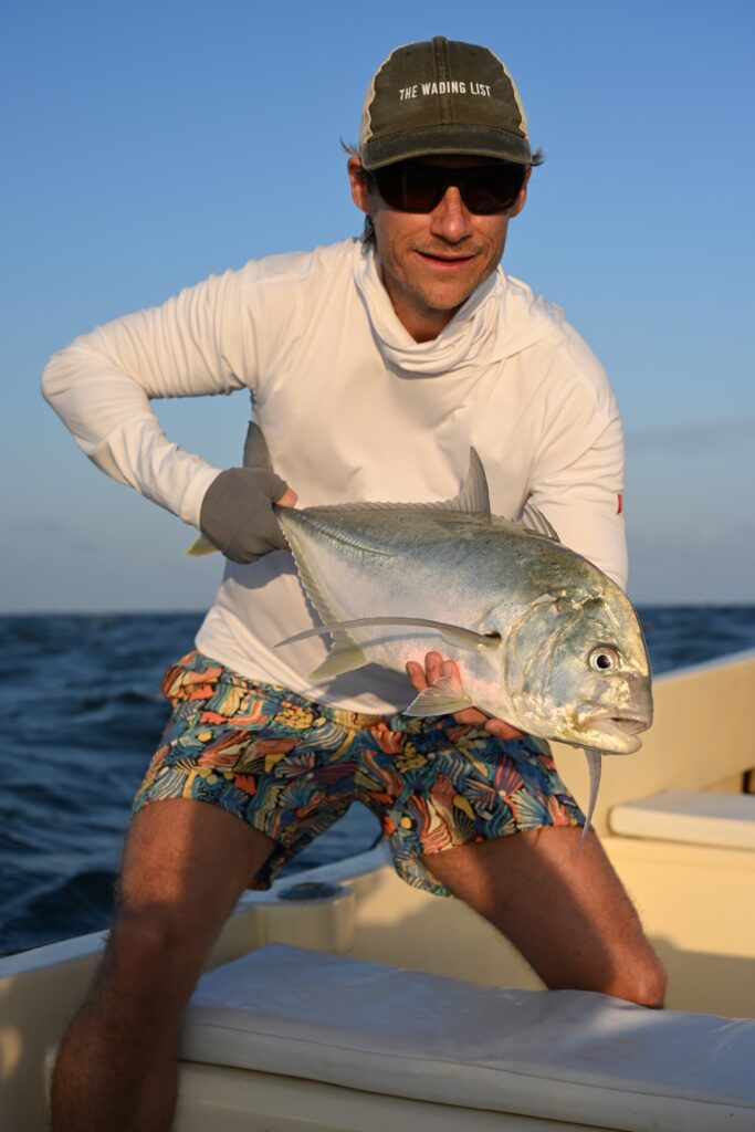 Yellowfin Trevally caught on a fly