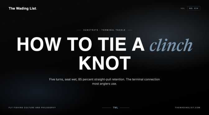how to tie a clinch knot