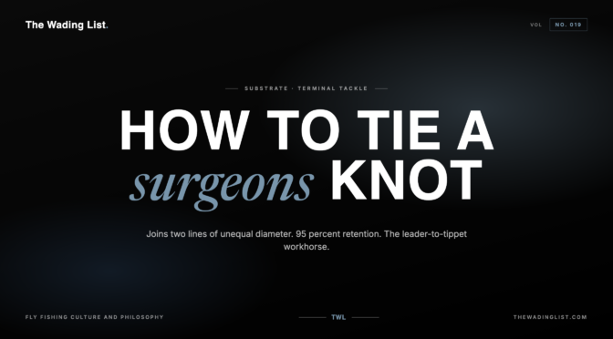 how to tie surgeon’s knot