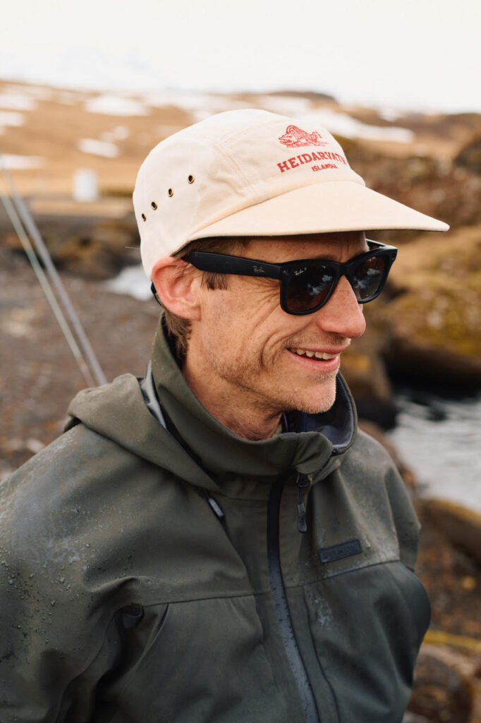 Fly fisherman wearing the Ray Ban Meta Wayfarer Gen 2 Sunglasses