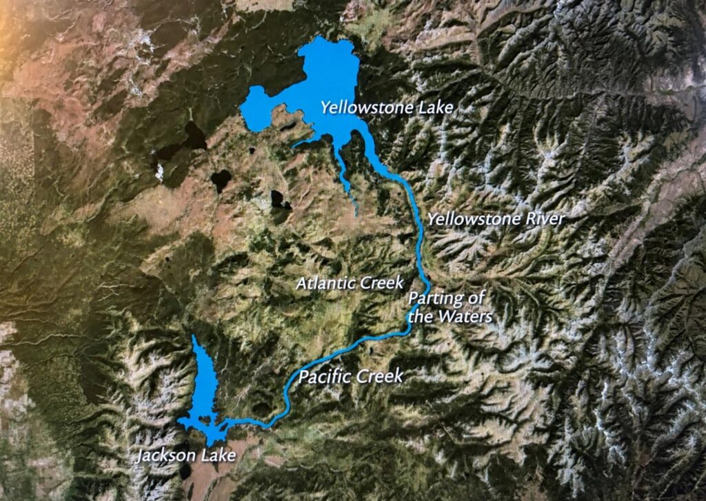Map of Two Oceans Pass and the Continental Divide