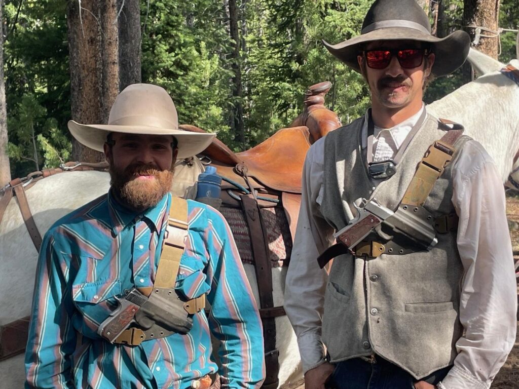 Yellowstone Outfitters wranglers wearing 10mm revolvers at the trailhead