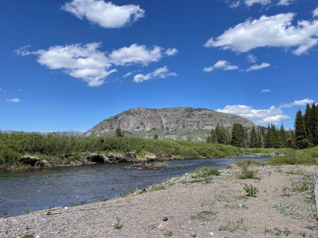 Atlantic Creek with Hawk’s Rest in the distance