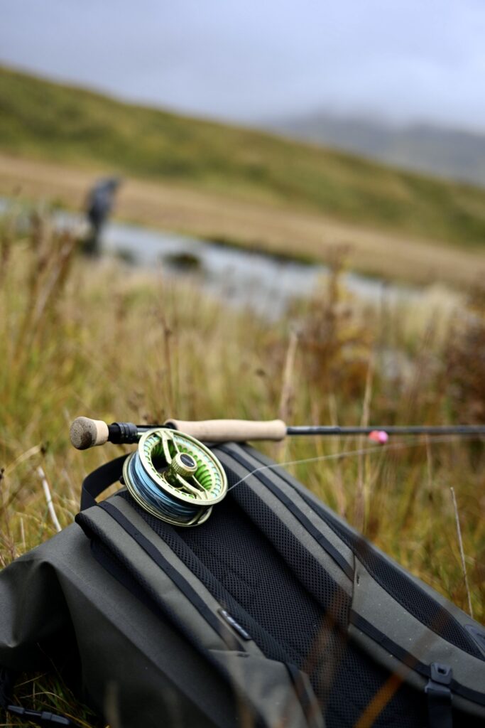 Guideline Fario Fly Reel Closeup Backpack